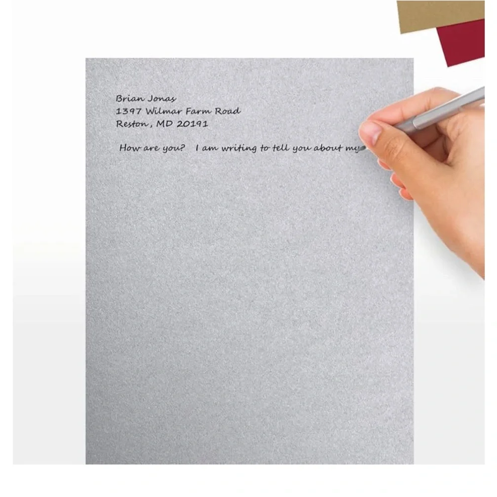 LUXPaper Silver Metallic Cardstock Paper 80 lb. 70 Pages